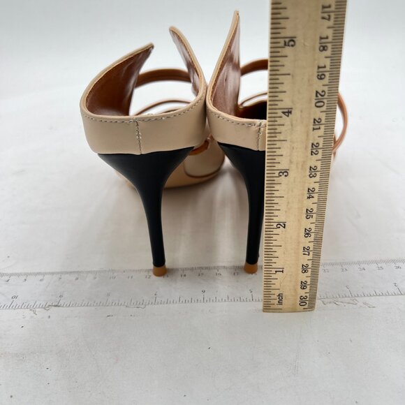 FSJ Women Fashion Pointy Toe Mules Sandals High Heels Pumps Double Straps Slide - Picture 4 of 7